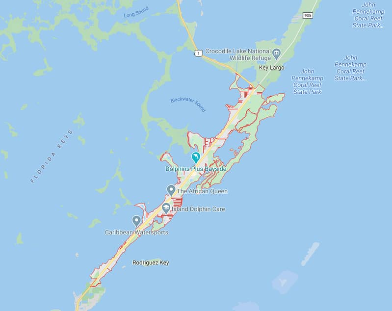 Mapa Key Largo